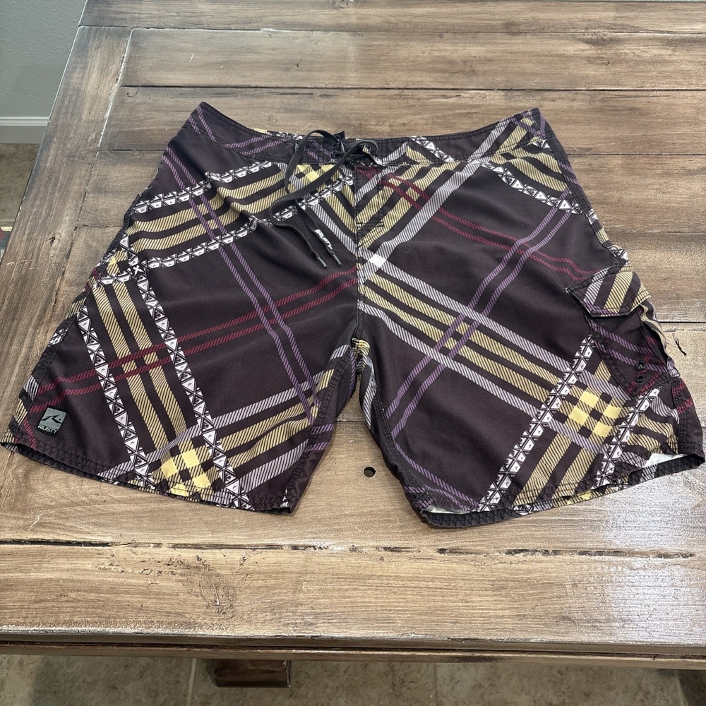 Rusty R Evolution Men's Board Shorts‎  Size 40 Multi Color Y2K